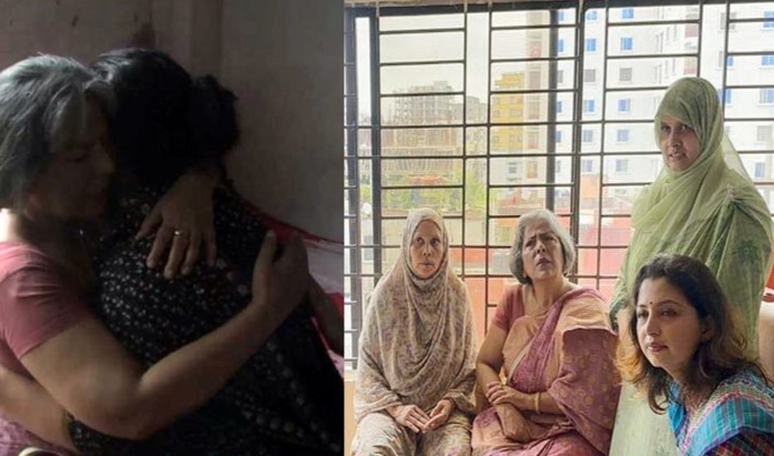 না.গঞ্জের সেই সুমাইয়া ও রিয়া গোপদের বাড়িতে উপদেষ্টা শারমিন