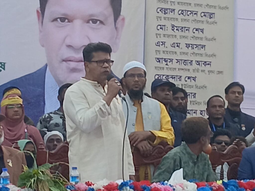 দাকোপের জনসভায় জিয়াউর রহমান পাপুল আধুনিক দাকোপ গড়তে ধানের শীষের বিকল্প নাই