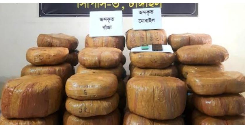 টাঙ্গাইলে ১২৭ কেজি গাঁজাসহ মাদক কারবারি গ্রেপ্তার