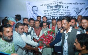 নবনির্বাচিত সংসদ সদস্য আবুল কালাম’কে ফুলেল শুভেচছা জানালেন মোঃ আক্তার হোসেন