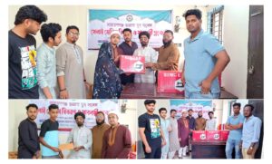 নারায়ণগঞ্জ জাগ্রত যুব সংসদের উদ্যােগে সেলাই মেশিন বিতরণ