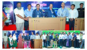 নারায়ণগঞ্জে কমিশনারের উপহার: সৈয়দপুর উচ্চ বিদ্যালয়ে জ্বলল ডিজিটাল বিলবোর্ডের আলো