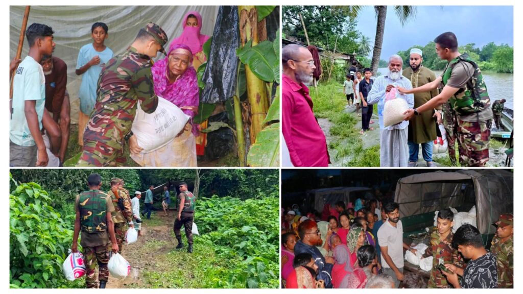 আকস্মিক বন্যা মোকাবিলায় ‘ইন এইড টু সিভিল পাওয়ার’-এর আওতায় চট্টগ্রামে বাংলাদেশ সেনাবাহিনী মোতায়েন
