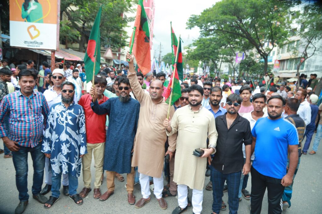 বিএনপির ৪৮তম প্রতিষ্ঠাবার্ষিকীর র্যালিতে সোহেল মাহমুদের নেতৃত্বে জিসাসের বিশাল মিছিল