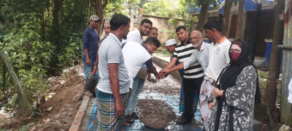 সোনারগাঁয়ে জামপুরে ২নং ওয়ার্ডে উন্নয়ন কাজের উদ্বোধন