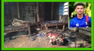 শ্রীপুরে বিরোধপূর্ণ জমির ঘরে আগুন, কলেজছাত্রের মৃত্যু