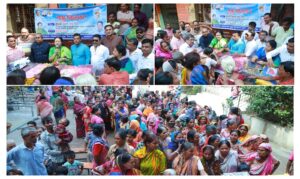বাংলাদেশ পূজা উৎযাপন ফ্রন্ট না’গঞ্জ জেলা’র আয়োজনে বস্ত্র বিতরণ